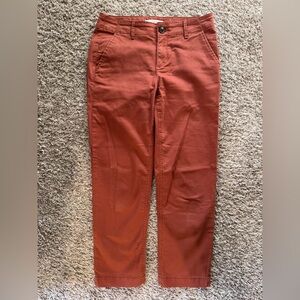 LOFT Rust color Monroe slim chino